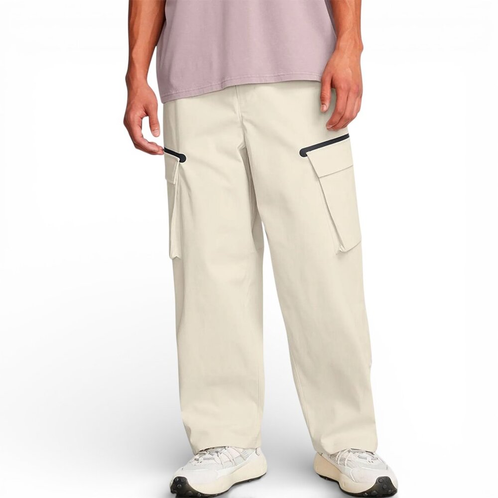 UA Unstoppable Mens Cargo Utility Pants Men's Size XLT DWR Ripstop Off-White NWT